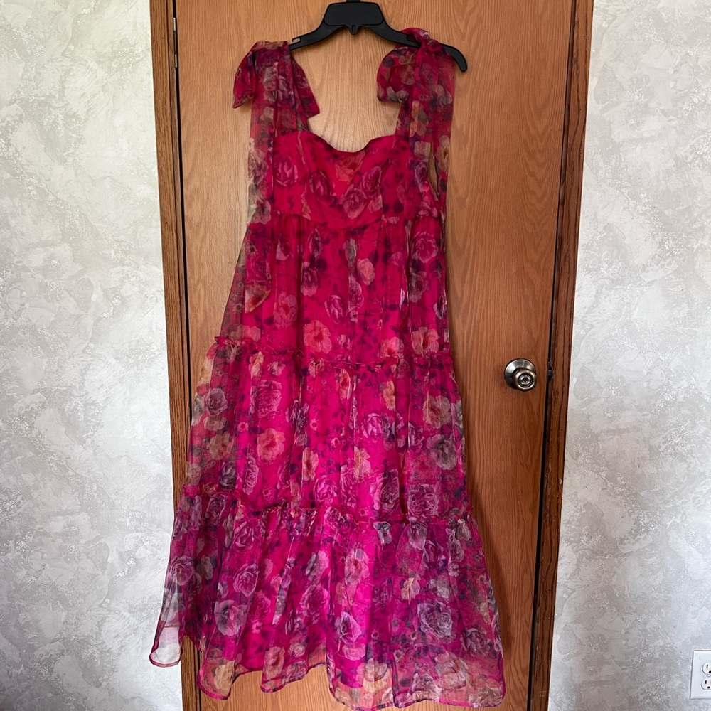 Listicle Floral Pink Maxi Dress